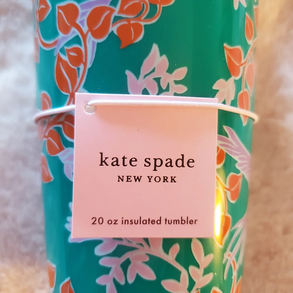 Kate Spade Green Floral Tumbler